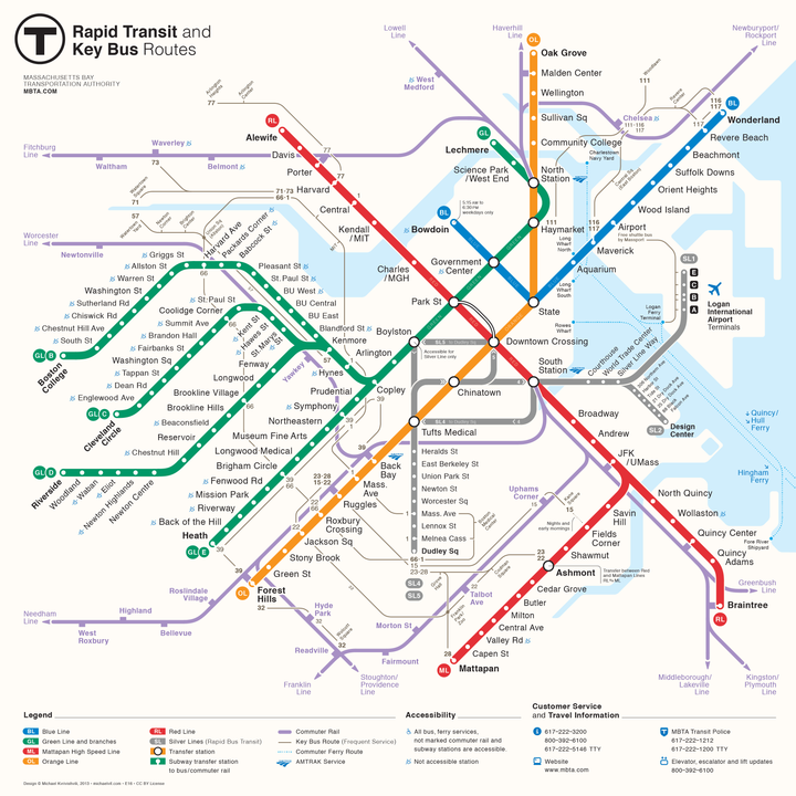 Boston T Map