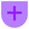 cross on a shield icon