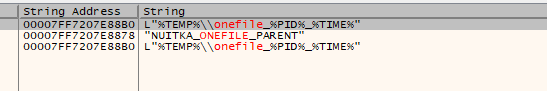 Figure 7 – Nuitka compiler strings in stage 1