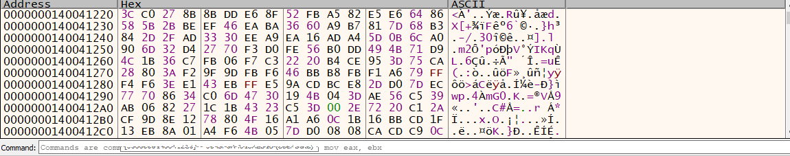 Cyclops ransomware / stealer CRC32 constants hardcoded in Windows file