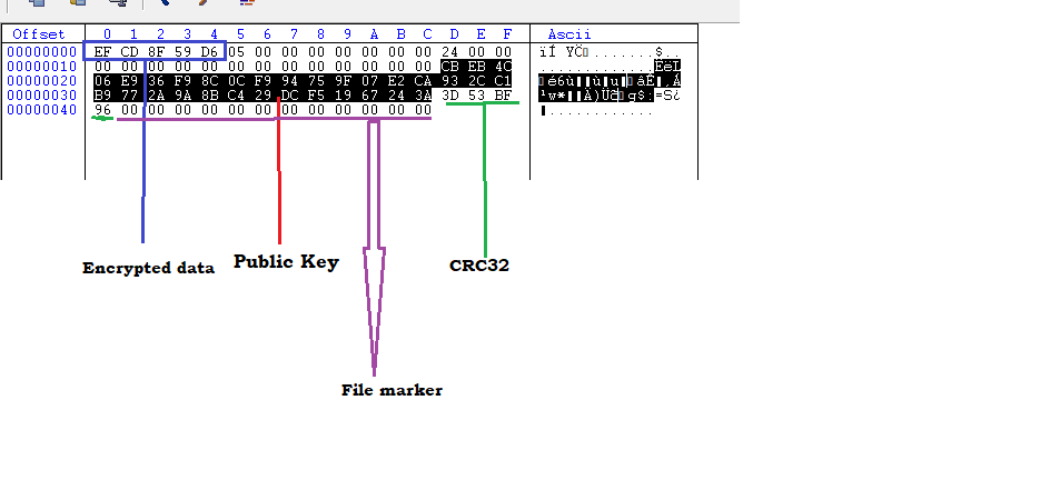 Cyclops ransomware / stealer encrypted file contents in Windows