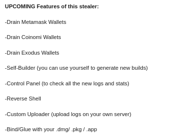 Planned feature updates for MacStealer