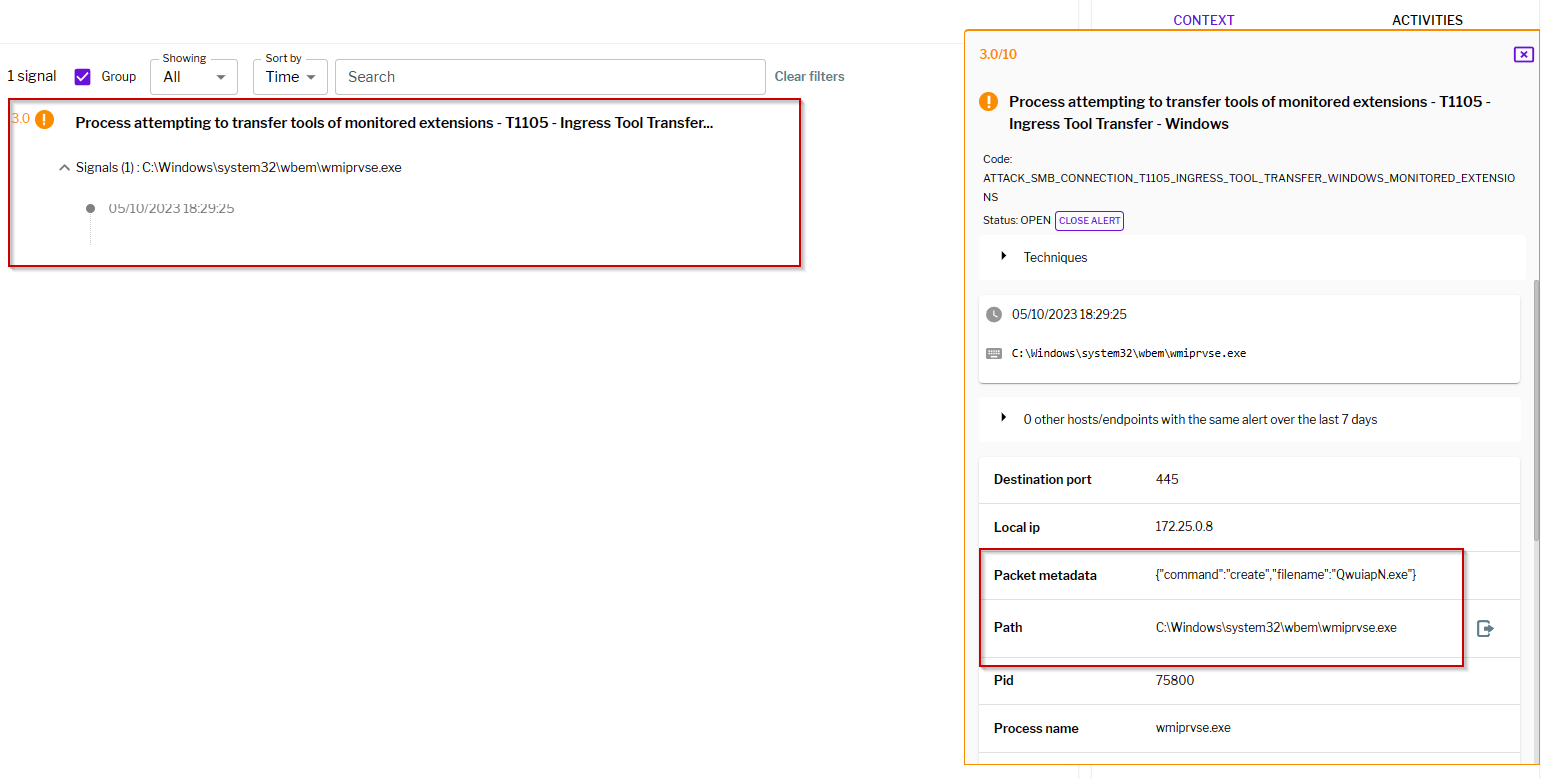 Figure 2 Uptycs Detection of Ingress-Lateral Tool Transfer