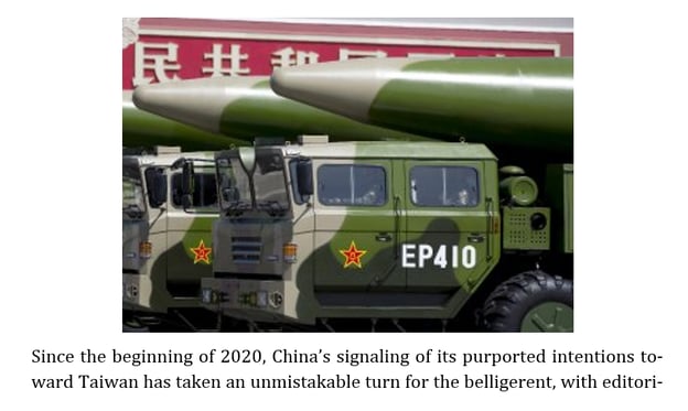 China preparing for war in the Taiwan Strait decoy.