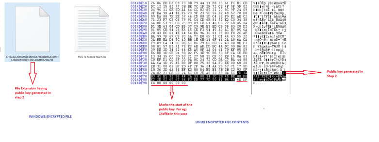 Screenshot showing the Encrypted files