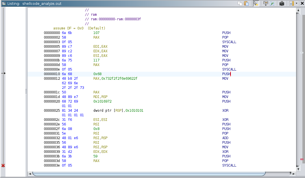 Figure 3 - Detailed decompiled view of the shellcode
