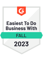 G2 Fall 2023 easy to do business with badge
