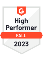 G2 Fall 2023 high performer badge