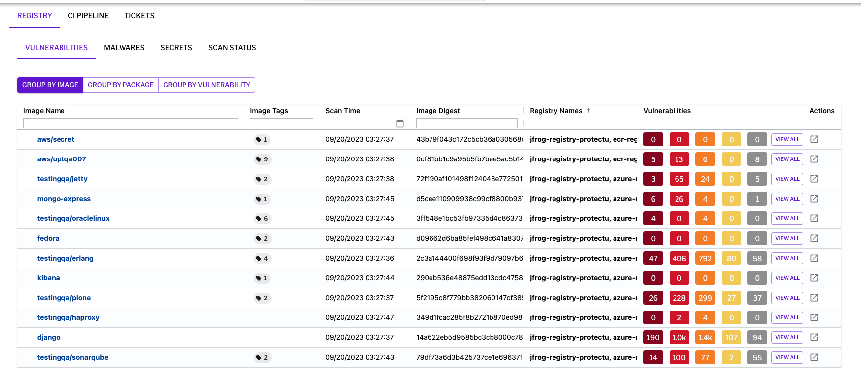 Figure 5 – Registry scanning in the Uptycs platform