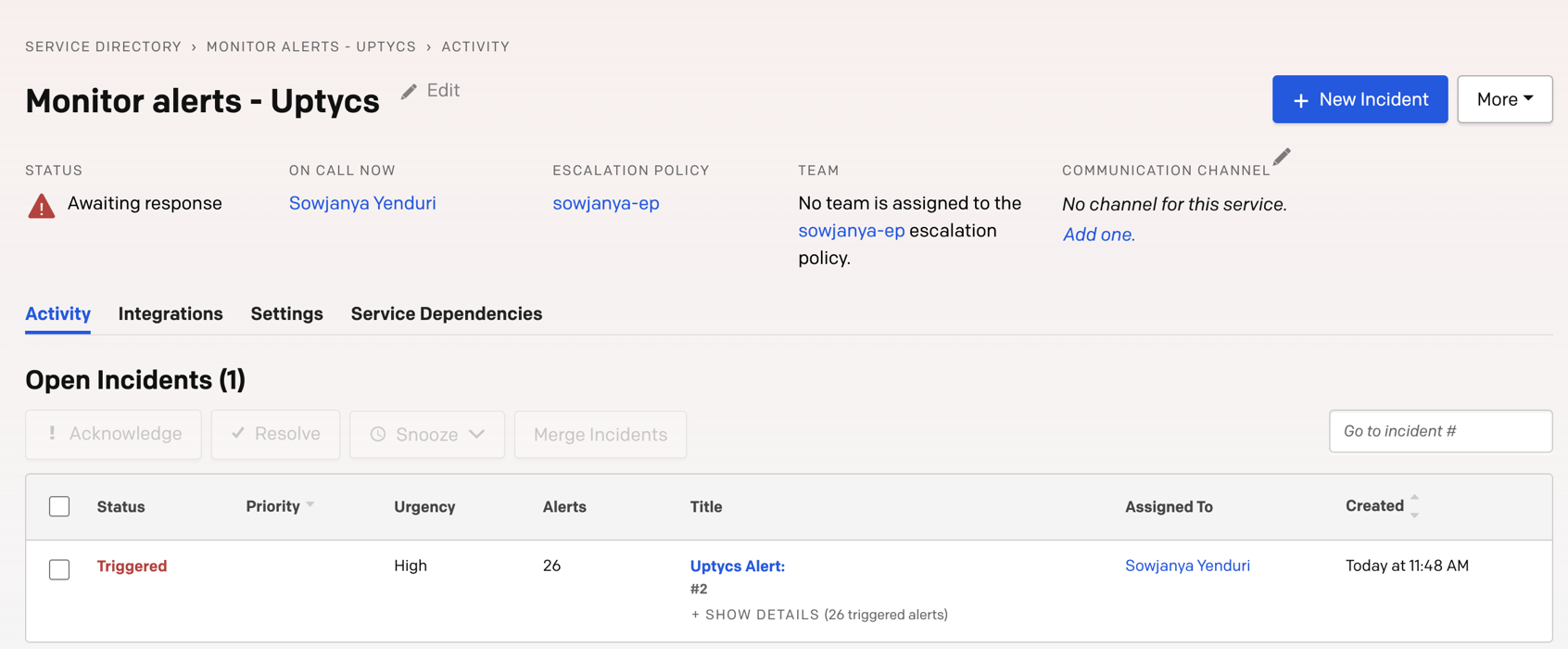 Pagerduty Integration 2