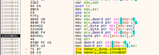 Decryption loop for XOR encoded AV name check list