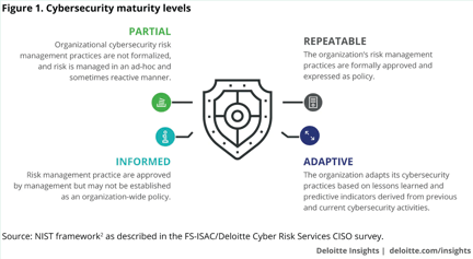 NIST framework as described by Deloitte Cyber Risk Services CISO Survey