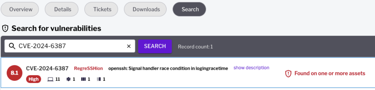 Search Vulnerability
