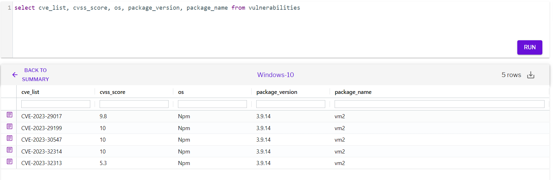 Potentially exploitable vm2 vulnerabilities: Vulnerability detection using Uptycs XDR