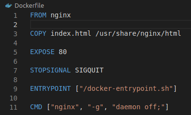 Dockerfile example