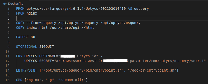 Modified Dockerfile.
