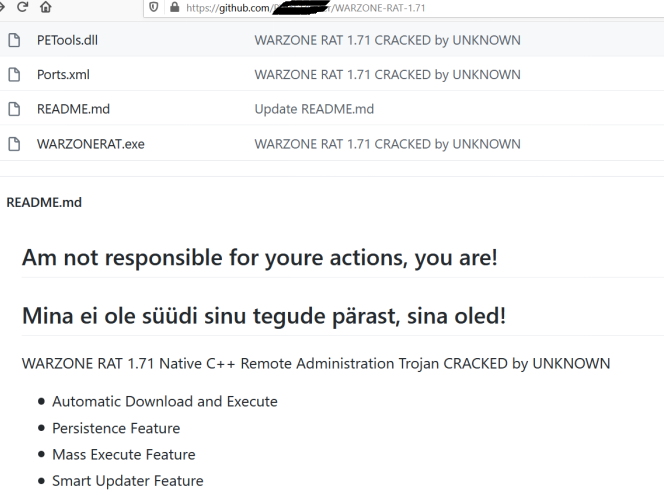 A cracked version of Warzone on GitHub.