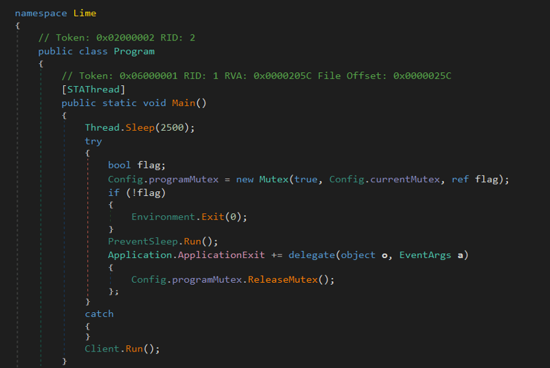 Program class.