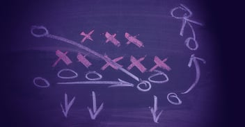 chalkboard featuring football play detail