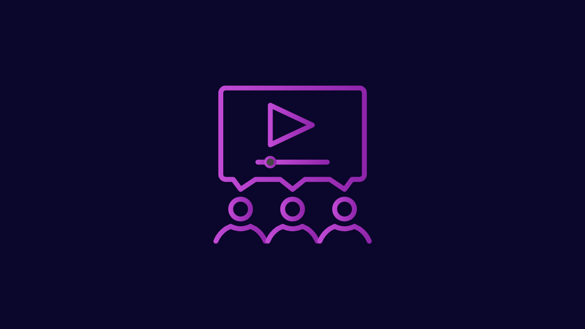 people watching video icon