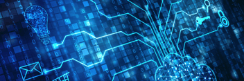 digital cloud network representation hero image