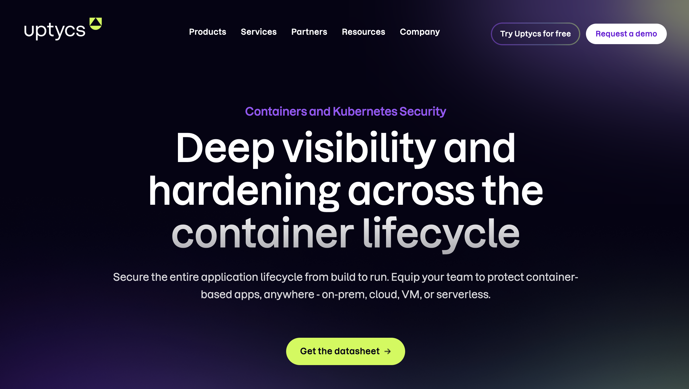 Product: Container and Kubernetes Security Scanning Tools - Uptycs