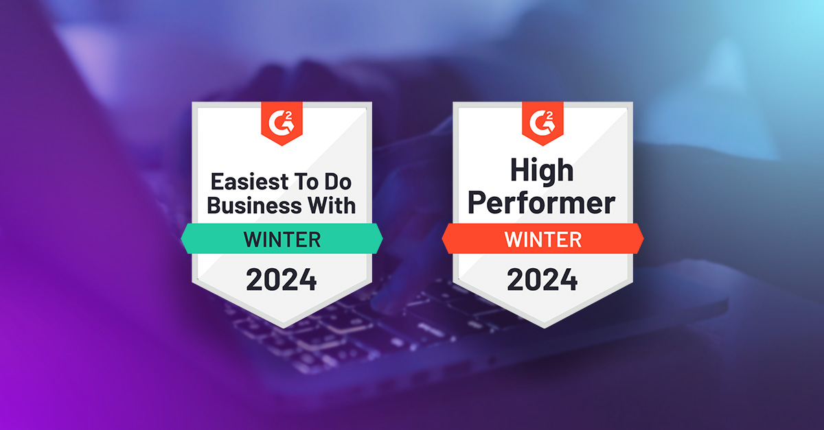 g2 winter 2024 awards badges for high performer and easiest to do business with