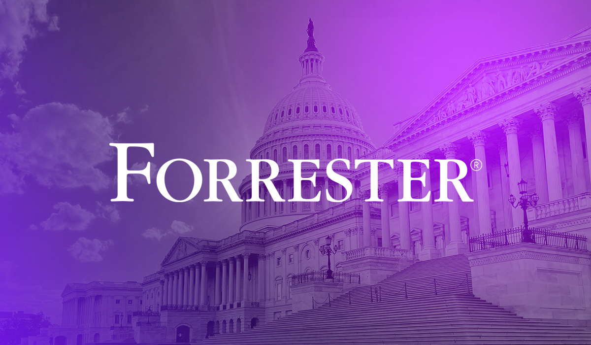 Forrester registered trademark overlaid on US capitol building