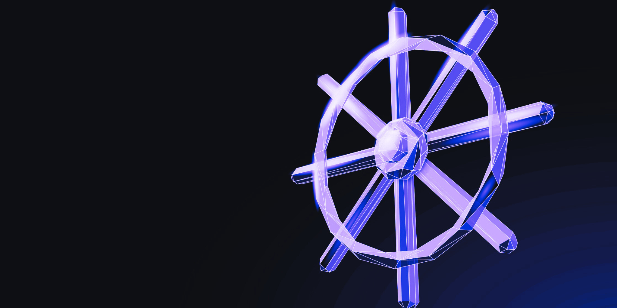 a digital representation of a ship’s helm